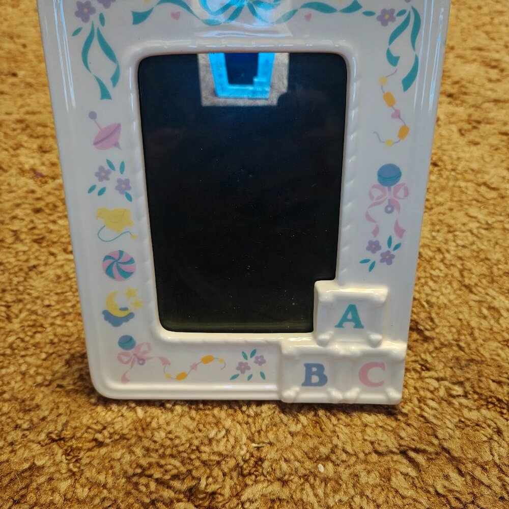 Vintage Baby ABC Ceramic Picture Frame – Nursery Decor